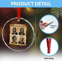 Vintage African American Heroes Crystal Glass Ornament Black Pride Inspiration - Wonder Print Shop