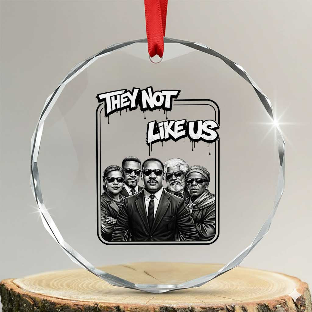 Vintage African American Heroes Crystal Glass Ornament They Not Like Us
