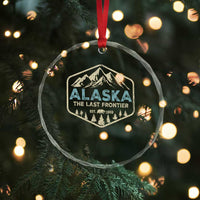 Vintage Alaska The Last Frontier Crystal Glass Ornament Retro Alaskan Bear Mountain Souvenir - Wonder Print Shop