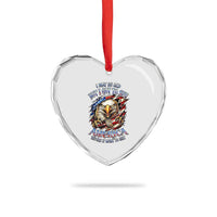 Vintage American Eagle Patriotic Pride Heart Crystal Glass Ornament I May Be Old But I Got To See America Freedom Sarcastic Political Humor