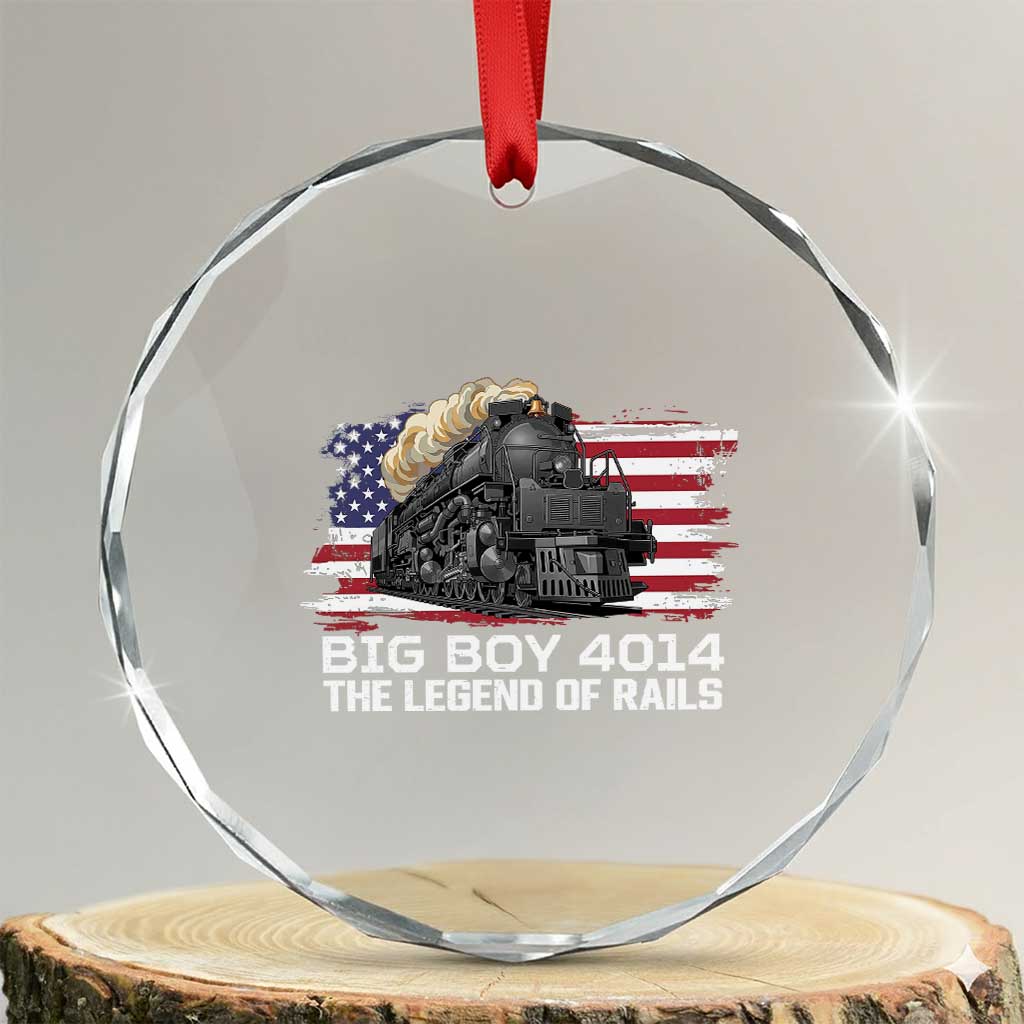 Vintage American Steam Train Crystal Glass Ornament Legend of the Rails Heritage Pride
