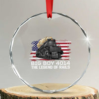 Vintage American Steam Train Crystal Glass Ornament Legend of the Rails Heritage Pride