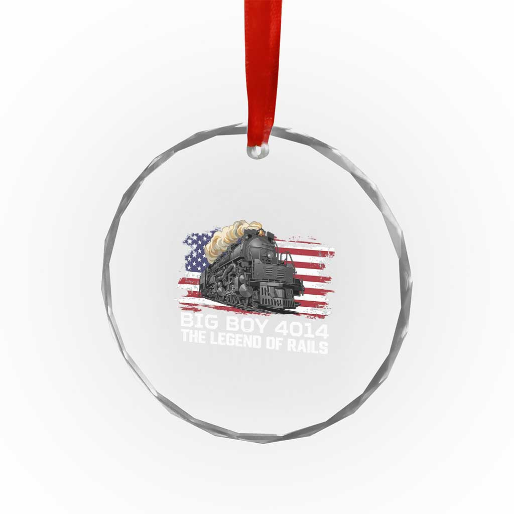 Vintage American Steam Train Crystal Glass Ornament Legend of the Rails Heritage Pride