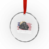 Vintage American Steam Train Crystal Glass Ornament Legend of the Rails Heritage Pride