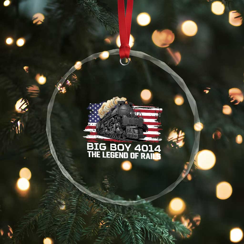 Vintage American Steam Train Crystal Glass Ornament Legend of the Rails Heritage Pride