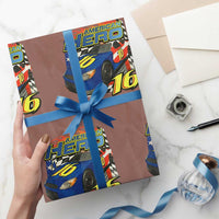Vintage Americana Speed Legend 16 Tribute Wrapping Paper Roll American Hero #16 Stock Car Memorial - Wonder Print Shop