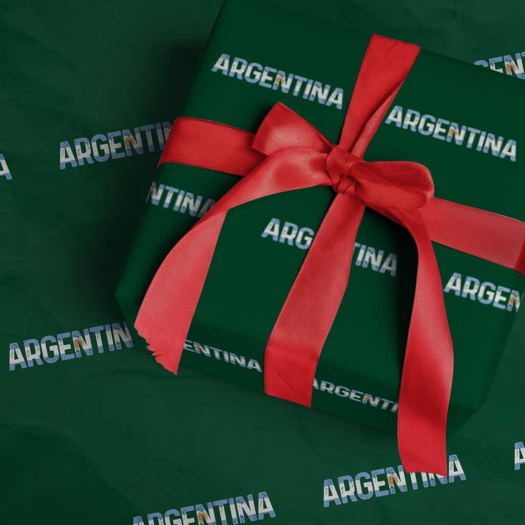 Vintage Argentina Flag Retro Argentinian Wrapping Paper Roll