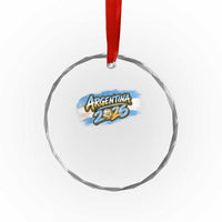 Vintage Argentina Soccer Pride 2026 Graphic Crystal Glass Ornament