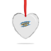 Vintage Argentina Soccer Pride 2026 Graphic Heart Crystal Glass Ornament