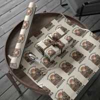 Vintage Arizona Motorcycle Rider Wrapping Paper Roll Desert Cactus Grand Canyon State