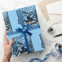 Vintage Arizona Pride Wrapping Paper Roll Cactus Desert Western Landscape