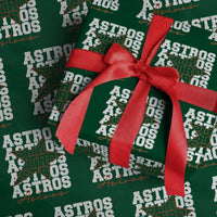 Vintage Astro Last Name Wrapping Paper Roll Baseball Fan Graphic
