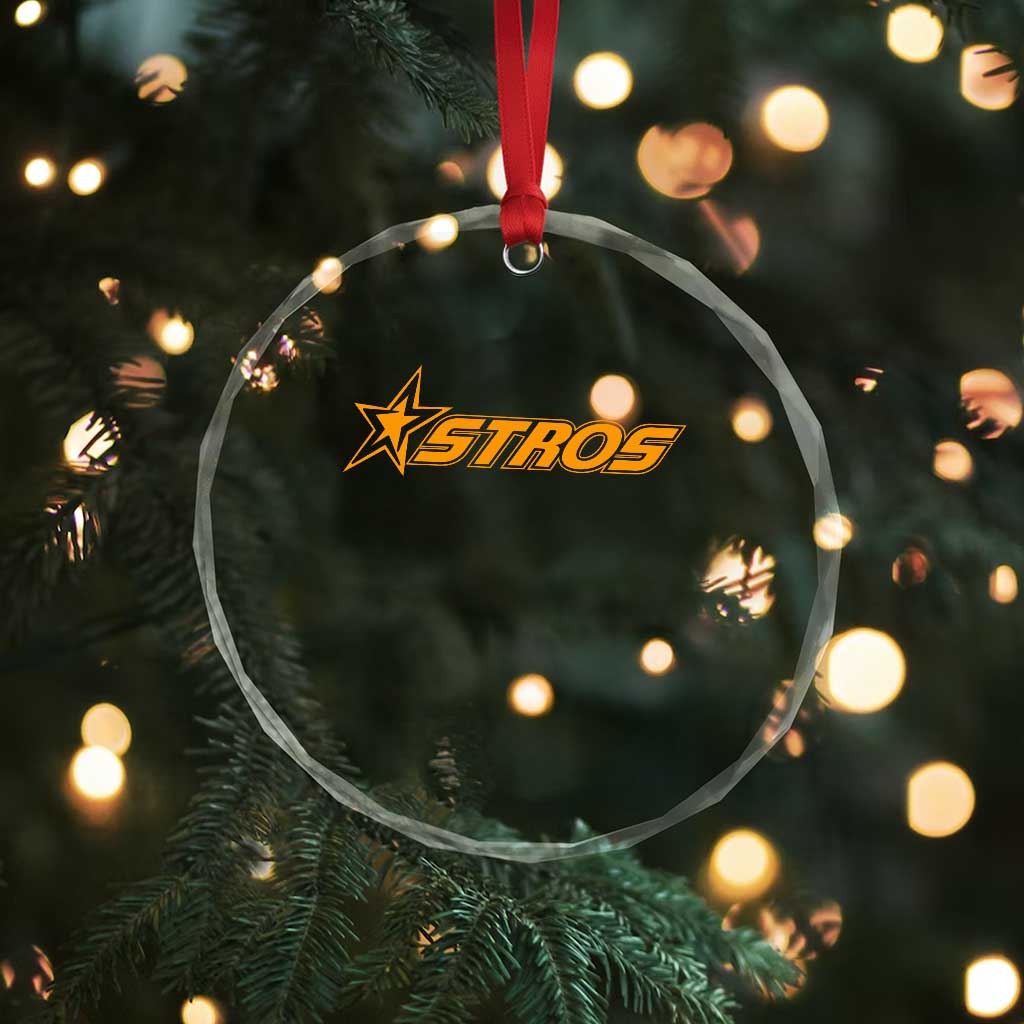 Vintage Astro Last Name Sports Style Crystal Glass Ornament Baseball Fan Graphic 80s 90s
