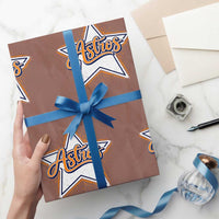 Vintage Astro Script Name Sports Style Wrapping Paper Roll Retro Baseball Fans