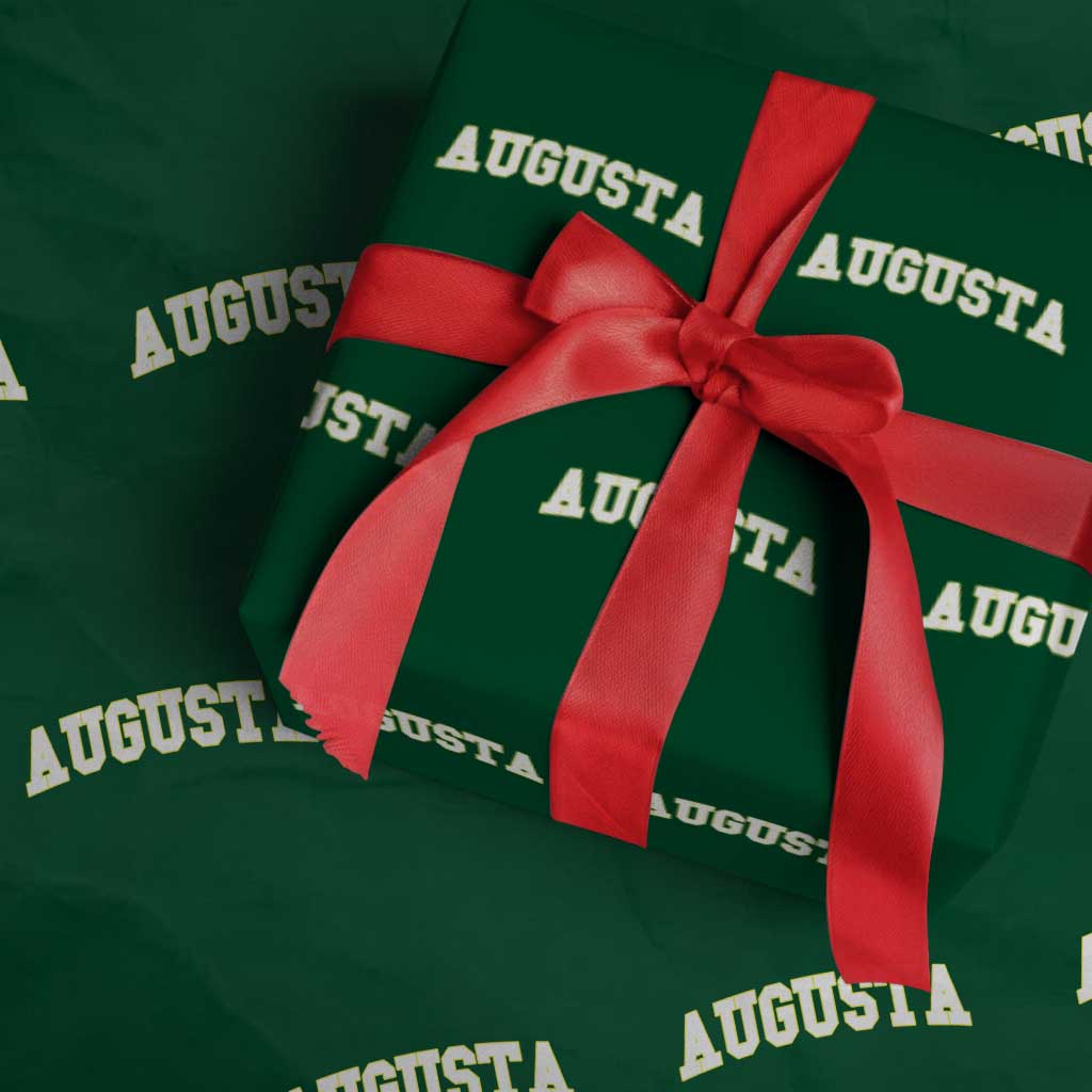 Vintage Augusta Georgia Sports Varsity Wrapping Paper Roll Retro Golf Lover Georgia Golfing Fan