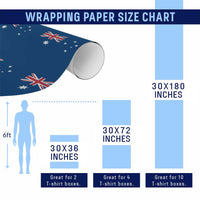 Vintage Australian Flag Wrapping Paper Roll Australia Distressed Patriotic Southern Cross Country Pride Graphic