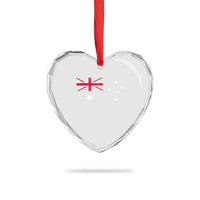 Vintage Australian Flag Heart Crystal Glass Ornament Australia Distressed Patriotic Southern Cross Country Pride Graphic