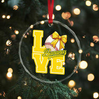 Vintage Banana Coquette Bow Crystal Glass Ornament LOVE Baseball Fan Sport Lover - Wonder Print Shop