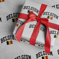 Vintage Belgium Wrapping Paper Roll Belgian Soccer Football Pride Gift for Fans