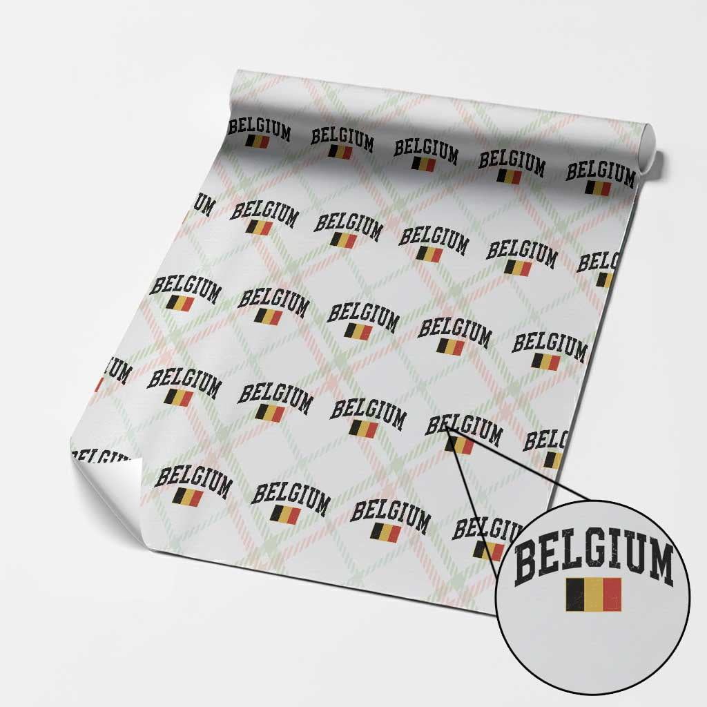 Vintage Belgium Wrapping Paper Roll Belgian Soccer Football Pride Gift for Fans