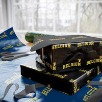 Vintage Belgium Varsity Style Distressed Graphic Wrapping Paper Roll Classic Collegiate Belgian Pride