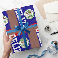 Vintage Belize Wrapping Paper Roll Distressed Flag Central American Pride Heritage Gift