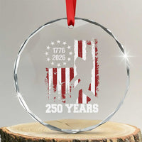 Vintage Bigfoot USA 250th Anniversary Crystal Glass Ornament 250 Years Of Freedom US Flag Independence Day 4th July Patriotic