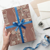 Vintage Biker Club Born To Ride Wrapping Paper Roll 100th Anniversary Mother Road