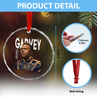 Vintage Black History Hero Marcus Garvey Crystal Glass Ornament Black Pride