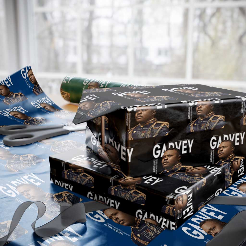 Vintage Black History Hero Marcus Garvey Wrapping Paper Roll Black Pride