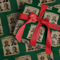 Vintage Black History Heroes Wrapping Paper Roll Strong Black Pride - Wonder Print Shop