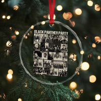 Vintage Black Panther Party Crystal Glass Ornament Huey P. Newton Bobby Seale Black History Month Juneteenth - Wonder Print Shop