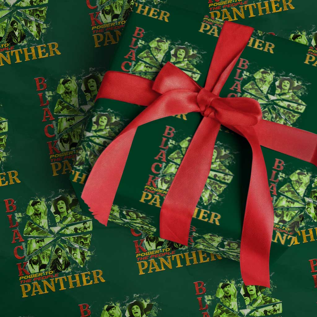 Vintage Black Panther Party Wrapping Paper Roll Newton Seale Shakur Black History Month Juneteenth - Wonder Print Shop