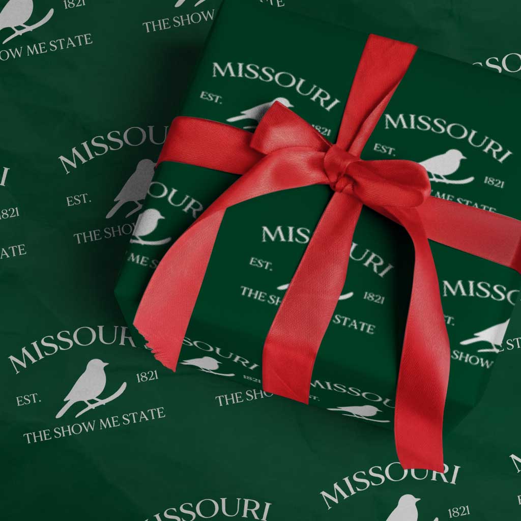 Vintage Blue Bird Missouri Wrapping Paper Roll The Show Me State Pride