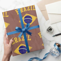Vintage Brazil Flag Patriotic Brazilian Pride Wrapping Paper Roll