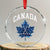 Vintage Canada Hockey Crystal Glass Ornament Maple Leafs - Wonder Print Shop