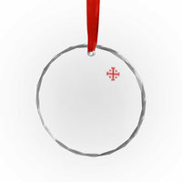 Vintage Catholic Knight Templar Jerusalem Cross Crystal Glass Ornament