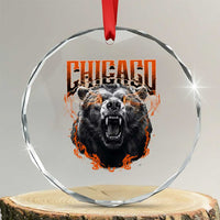 Vintage Chicago Crystal Glass Ornament Retro Graphic Wild Bear Streetwear Bootleg TS10