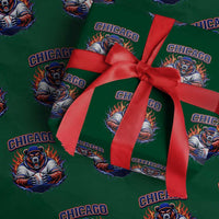Vintage Chicago Wrapping Paper Roll Retro Baseball Fans