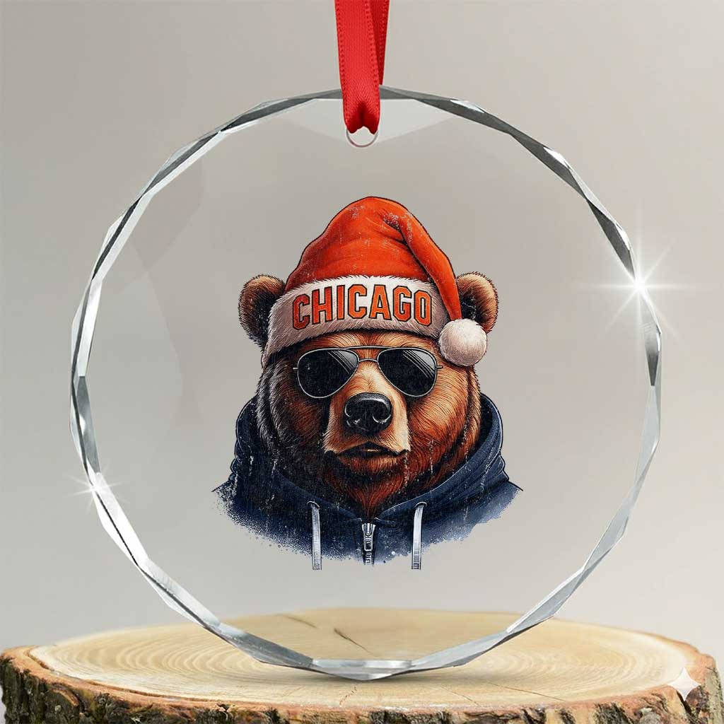 Vintage Chicago Football Christmas Crystal Glass Ornament Trendy Fan Gifts Game Day Apparel Bears Fan Gear - Wonder Print Shop