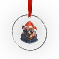 Vintage Chicago Football Christmas Crystal Glass Ornament Trendy Fan Gifts Game Day Apparel Bears Fan Gear - Wonder Print Shop