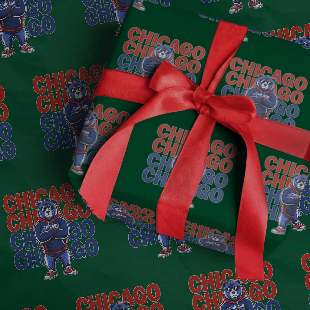 Vintage Chicago Pride Graphic Wrapping Paper Roll US State Sports Fan Baseball Lover