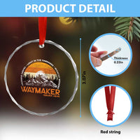 Vintage Christian Crystal Glass Ornament Isaiah 42:16 Waymaker Promise Keeper Miracle Worker - Wonder Print Shop