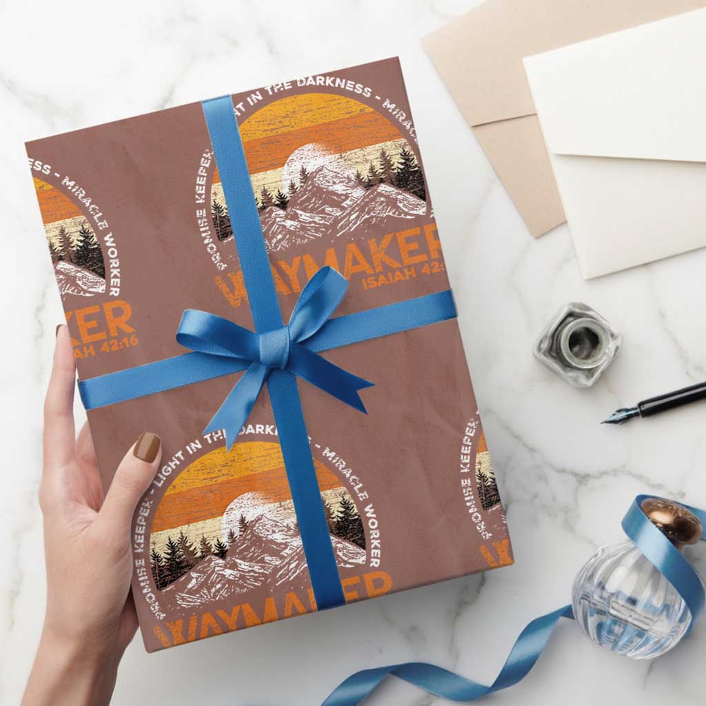 Vintage Christian Wrapping Paper Roll Isaiah 42:16 Waymaker Promise Keeper Miracle Worker - Wonder Print Shop