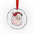 Vintage Christmas Santa Claus Face Xmas Funny Old Fashioned Crystal Glass Ornament TS02