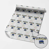 Vintage Curacao Flag Wrapping Paper Roll Dutch Caribbean Heritage Gift