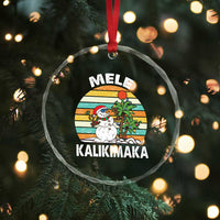 Vintage Cute Mele Kalikimaka Xmas Crystal Glass Ornament Funny Snowman Palm Tree Beach Tropical Gift Family Holiday TS10