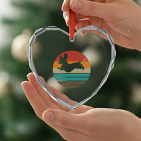 Vintage Dachshund Heart Crystal Glass Ornament 60s 70s Retro Grunge Weiner Dog Love - Wonder Print Shop