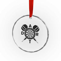 Vintage Dartboard Gift Idea For Dart Lover Crystal Glass Ornament - Wonder Print Shop