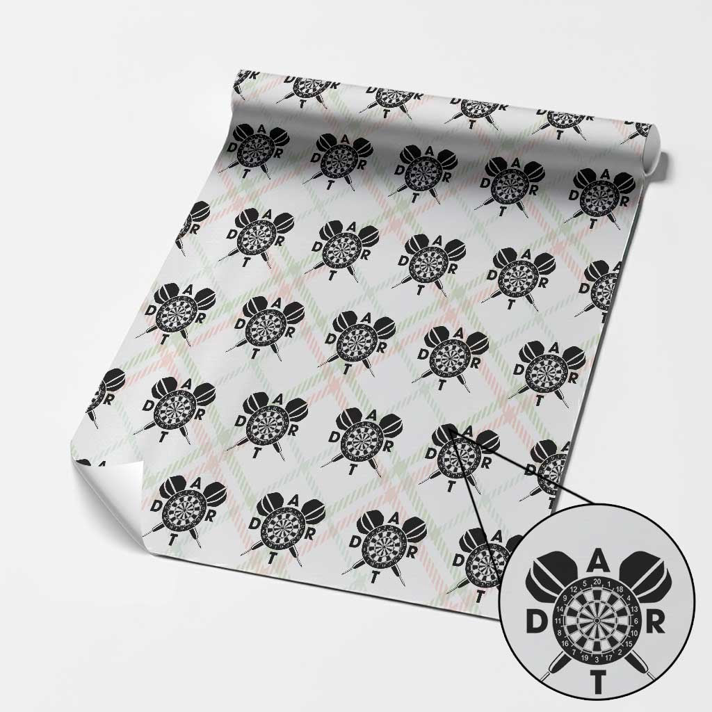 Vintage Dartboard Gift Idea For Dart Lover Wrapping Paper Roll - Wonder Print Shop